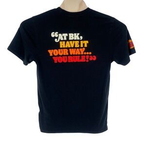 Burger King Employee Crew T-Shirt Medium "At BK, Have It Your Way...You Rule!"
